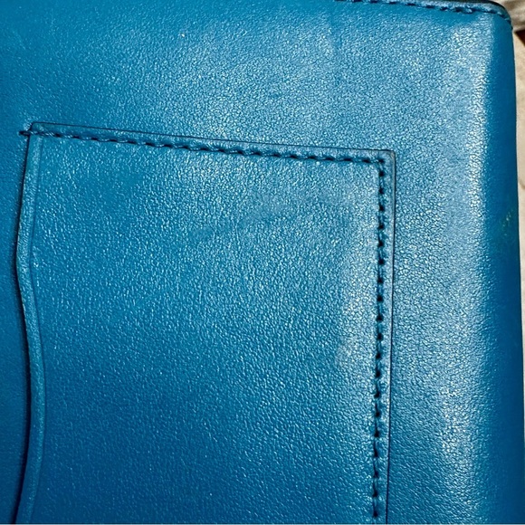 Coach Vibrant Blue Leather Wristlet Wallet Purse Y2K Multifunction Gift